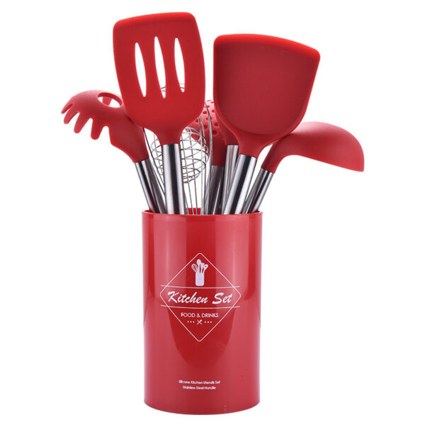 Silicone Kitchenware Set With Stainless Steel Tube Handle - Image 7