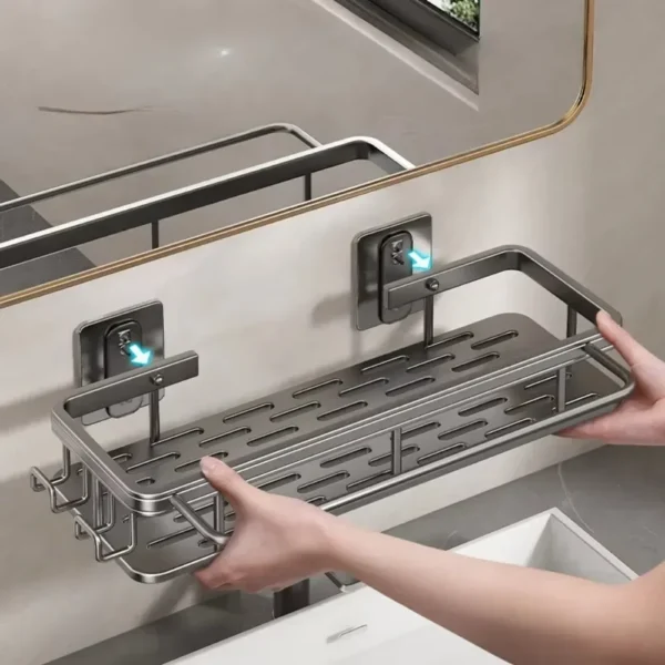2025 Bathroom Storage Wall Mount Shampoo Makeup Storage Holder
