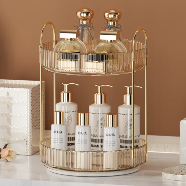Makeup Storage Shelf 360° Rotating Bathroom Accessories - Image 10