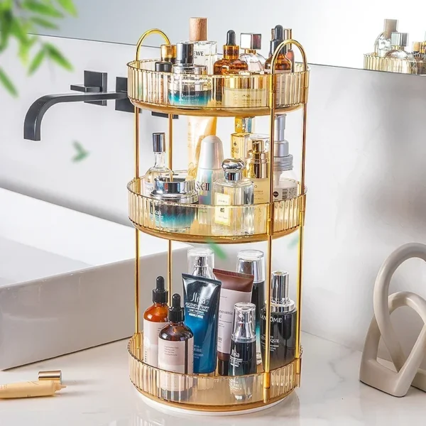 Makeup Storage Shelf 360° Rotating Bathroom Accessories - Image 3