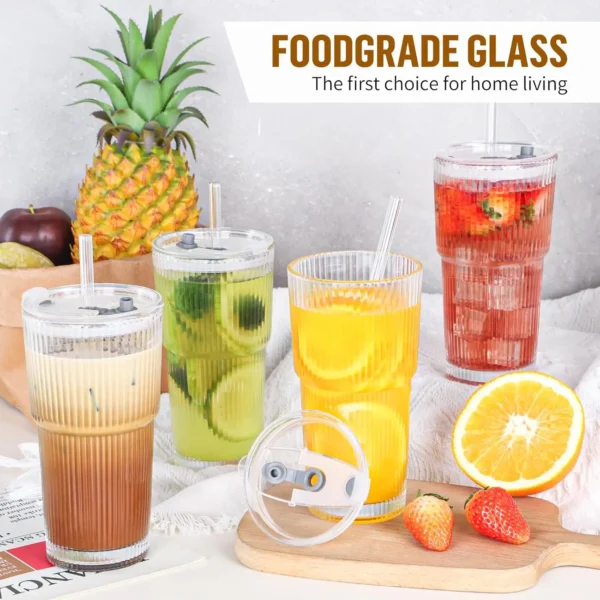 1 PC Stripe  Transparent Glasses Drinkware - Image 4