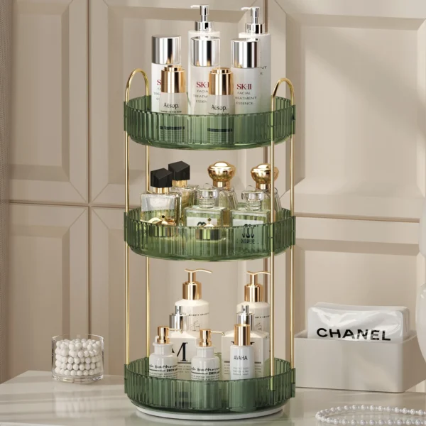 Makeup Storage Shelf 360° Rotating Bathroom Accessories - Image 17