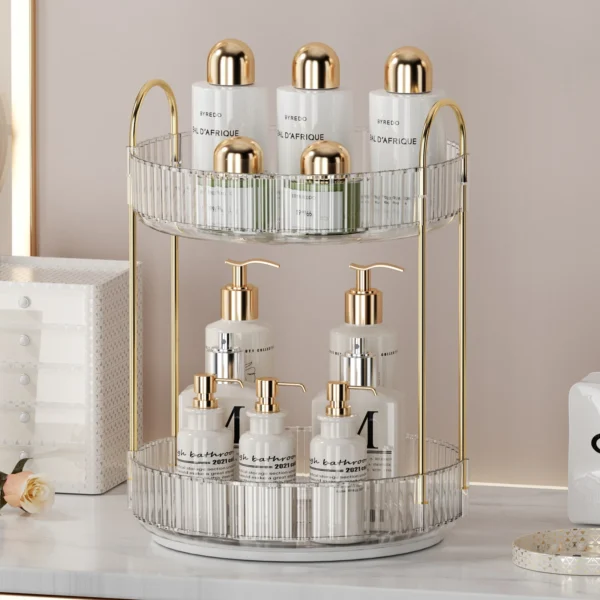 Makeup Storage Shelf 360° Rotating Bathroom Accessories - Image 11