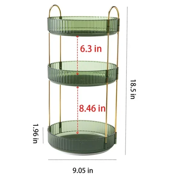 Makeup Storage Shelf 360° Rotating Bathroom Accessories - Image 6