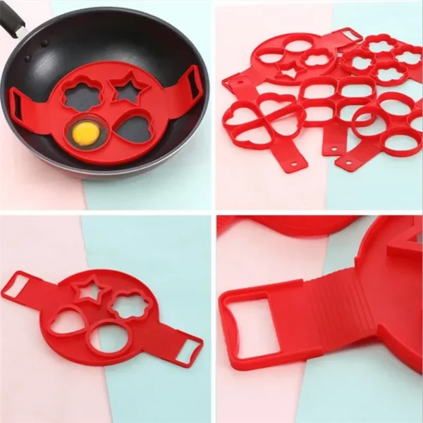 Pancake Egg Ring Maker Nonstick Cooking Tool Round Heart - Image 6