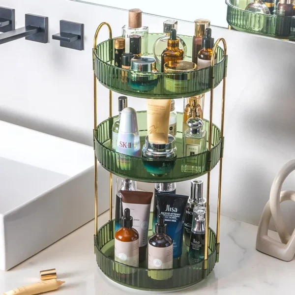 Makeup Storage Shelf 360° Rotating Bathroom Accessories - Image 4
