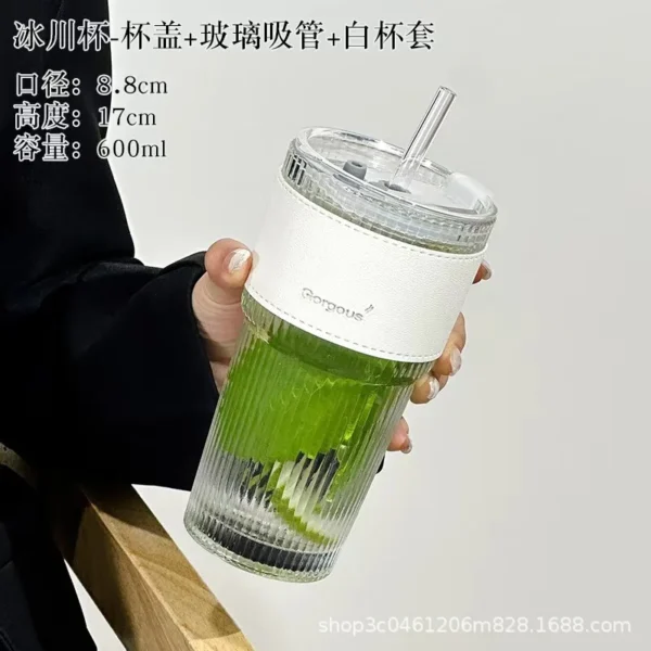 1 PC Stripe  Transparent Glasses Drinkware - Image 7