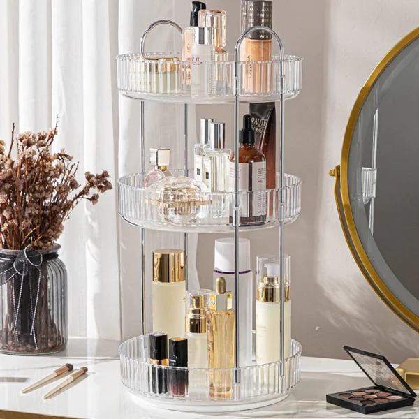 Makeup Storage Shelf 360° Rotating Bathroom Accessories - Image 19