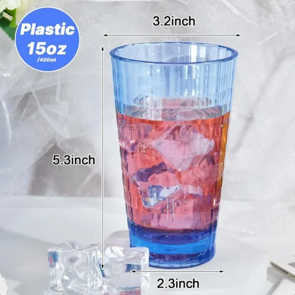 Unbreakable Plastic Glasses Drinkware - Image 3