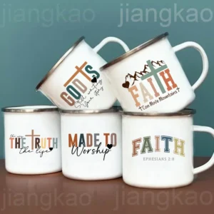 Christian Psalm Jesus God Faith Pattern Printed Mugs Coffee Cups