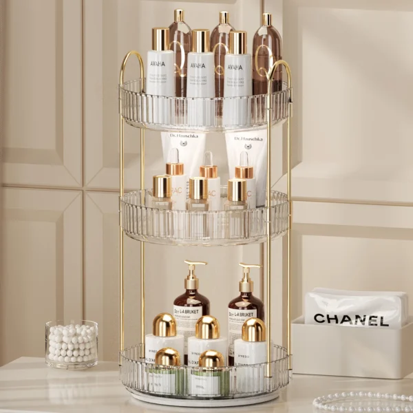 Makeup Storage Shelf 360° Rotating Bathroom Accessories - Image 15