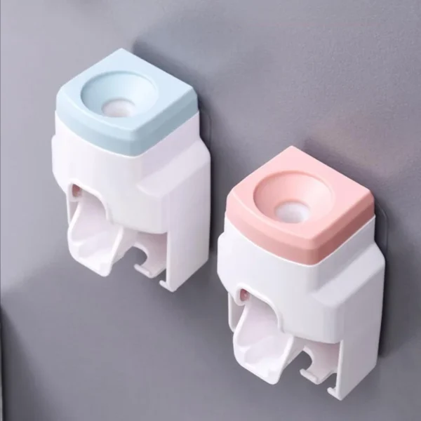 Automatic Toothpaste Dispenser Set Wall-Mounted Extruder Plastic - Image 6