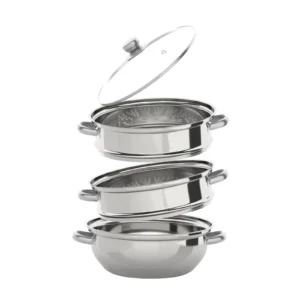 3-Tier 28CM Stainless Steel Steamer Food Cooking